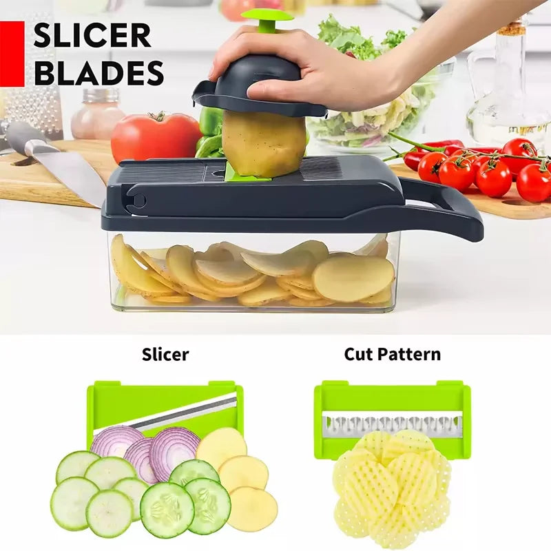Draagbare Groentesnijder – 5-in-1 Multifunctionele Rasp & Slicer