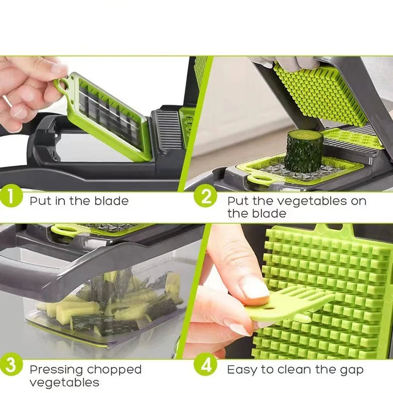 Draagbare Groentesnijder – 5-in-1 Multifunctionele Rasp & Slicer