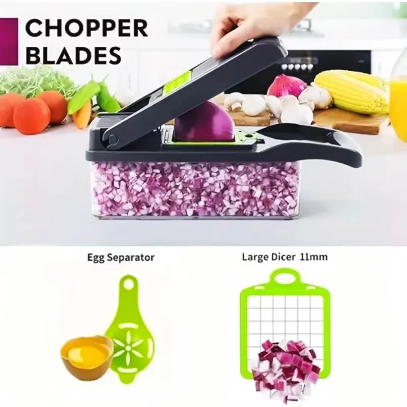 Draagbare Groentesnijder – 5-in-1 Multifunctionele Rasp & Slicer